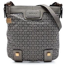 Bolsa transversal Grey LOEWE Anagram Canvas New Road Cinza