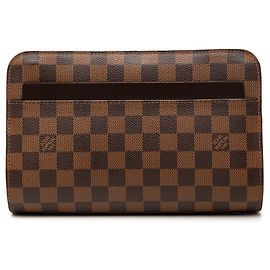 Pochette Louis Vuitton Damier Ebene Saint Louis marron Marron