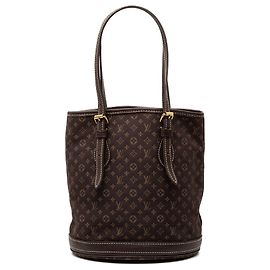 Bucket PM Monogram Mini Lin marrom Louis Vuitton Marrom