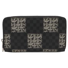 Black Louis Vuitton Christopher Nemeth Damier Graphite Zippy Organizer Wallet Long Wallets Black