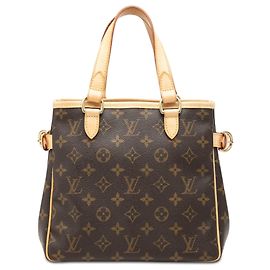 Borsa Louis Vuitton Monogram Batignolles Vertical PM Marrone Marrone