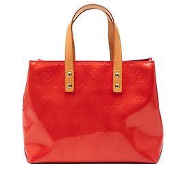 Red Louis Vuitton Monogram Vernis Reade PM Handbag Red