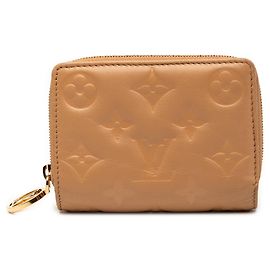 Brown Louis Vuitton Monogram Embossed Lambskin Lou Coussin Wallet Brown