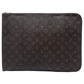 Sac Business Louis Vuitton Monogram Poche Documents Portfolio Marron Marron