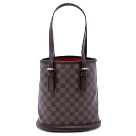 Bolsa Bucket Marais em Damier Ebene marrom Louis Vuitton Marrom