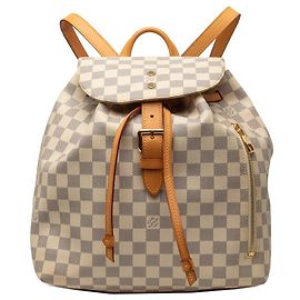 White Louis Vuitton Damier Azur Sperone Backpack White