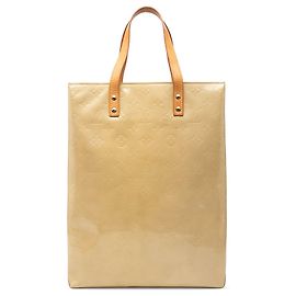 Sac Tote Louis Vuitton Monogram Vernis Reade MM Beige Beige