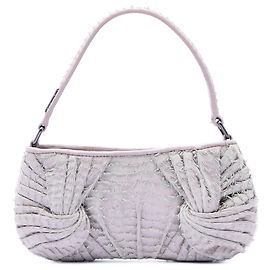 Bolsa de ombro com franjas de couro Burberry Prorsum roxo Roxo
