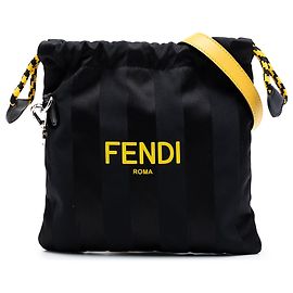 Bandolera Fendi Small Pequin de nylon negro Negro