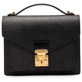 Borsa Louis Vuitton Epi Monceau 28 nera Nero