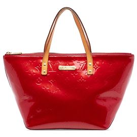 Red Louis Vuitton Monogram Vernis Bellevue PM Handbag Red
