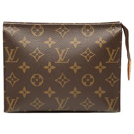 Pochette de toilette Louis Vuitton Monogram marron 19 Clutch Bag Marron