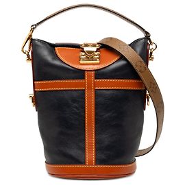 Bolsa Duffle Louis Vuitton em couro de bezerro azul e Monogram Reverse Azul