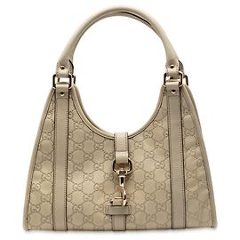 Borsa a tracolla bianca Gucci Guccissima Jackie Joy Bardot Bianco
