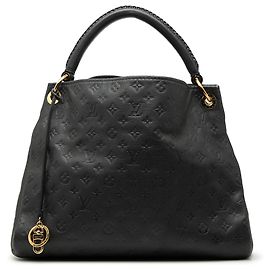 Borsa Hobo Louis Vuitton Monogram Empreinte Artsy MM Blu Blu