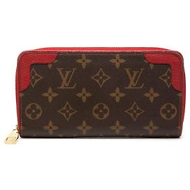 Brown Louis Vuitton Monogram Retiro Zippy Wallet Brown