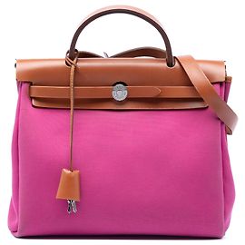 Borsa Hermès Toile Verso Herbag Zip 31 rosa Rosa