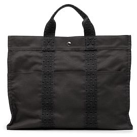 Bolsa Tote Herline MM em lona cinza Hermès Cinza