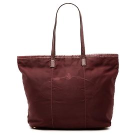 Tote en Tessuto Canapa rouge avec logo Prada Rouge