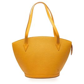 Borsa a tracolla Louis Vuitton Epi Saint Jacques PM gialla con tracolla lunga Giallo