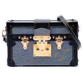 Borsa a tracolla Louis Vuitton Epi Denim Petite Malle blu Blu