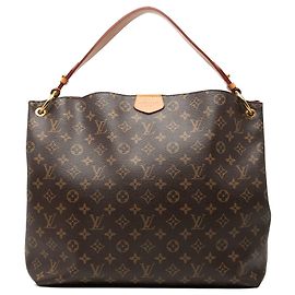 Bolsa de Ombro Louis Vuitton Monogram Graceful MM Marrom Marrom