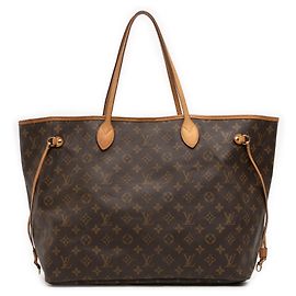 Sac cabas Louis Vuitton Monogram Neverfull GM marron Marron