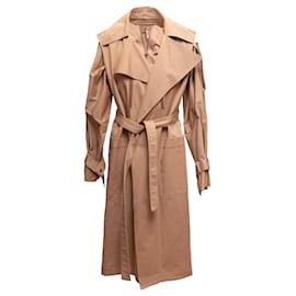 Tan Plan C Layered Trench-Weste & Jacken-Set Größe IT 40 Kamel
