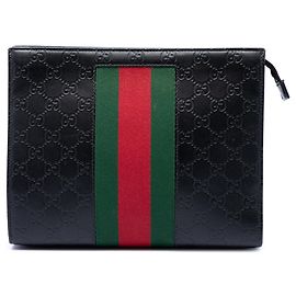 Clutch Gucci Guccissima Web nera Nero