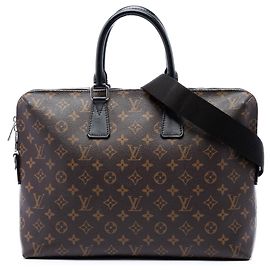 Louis Vuitton Monogram Macassar Porte Documents Jour Business Tasche Braun Braun