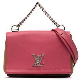 Bolsa Louis Vuitton Tricolor Leather Lockme II BB Rosa Rosa