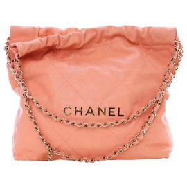 Bolsa Chanel Small Quilted Caviar 22 Rosa Tote Bag Rosa