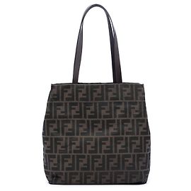 Tote em lona Zucca marrom Fendi Marrom