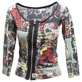 Top con Estampado de Cómic Multicolor Jean Paul Gaultier Talla US S Multicolor