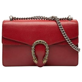 Bolsa de ombro Dionysus em couro vermelho tamanho Medium Gucci Vermelho