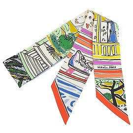 Pañuelo Twilly de seda Multi Hermès Rayures D Ete Multicolor