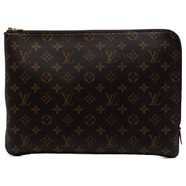 Clutch Louis Vuitton Monogram Etui Voyage MM Marrone Marrone