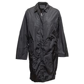 Schwarzer Prada Nylon Mantelkleid Größe IT 42 Schwarz