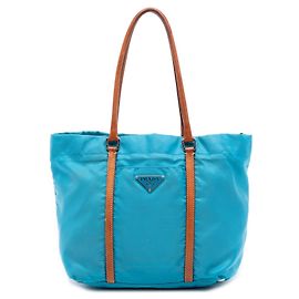 Sac Tote Prada Tessuto Bleu Bleu