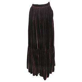 Jupe maxi en velours Plum Oscar de la Renta Taille US 4 Violet