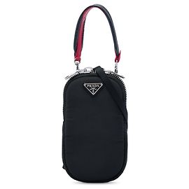 Bolsa porta-celular Prada Mini Tessuto Pocket Cargo Preta Preto