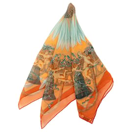 Sciarpa in seta Multi Hermès Amours 42 Multicolore