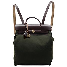 Mochila Hermès Toile Herbag GM verde Verde