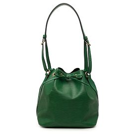 Bolsa Bucket Petit Noe em couro Epi verde da Louis Vuitton Verde