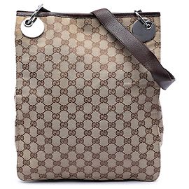 Borsa a tracolla Gucci GG Canvas Eclipse beige Beige