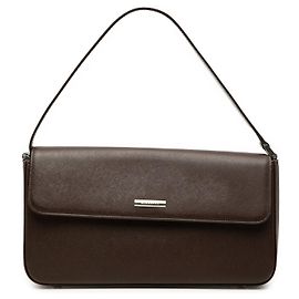 Bolsa de ombro com aba em couro Burberry marrom Marrom