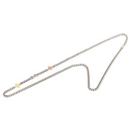Collana Louis Vuitton Monogram Row in ottone argentato Argento