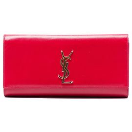Clutch Monogram Cassandre em Grain de Poudre rosa Saint Laurent Rosa