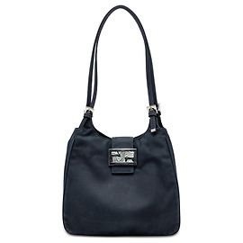Bolsa de ombro Fendi em lona FF Marble azul Azul