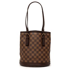 Borsa Secchiello Louis Vuitton Damier Ebene Marais Marrone Marrone